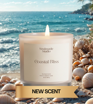 Coastal Bliss Luxe Candle | Sea Salt, Freesia & Green Leaves