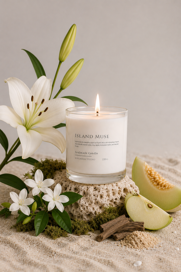 Island Muse Candle | Marine, Honeydew Melon & Apple