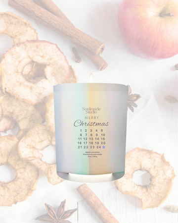 Merry Christmas Advent Calendar Candle