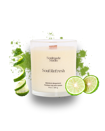 Vela Soul Refresh - Té Matcha y Bergamota